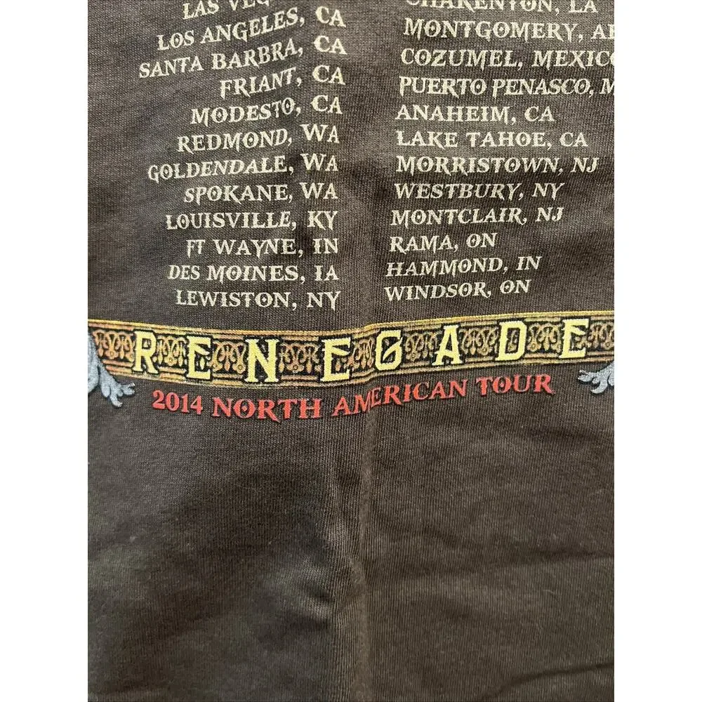 2014 Styx Renegade North American Tour Classic Rock T-Shirt Men's Sz MEDIUM, EUC